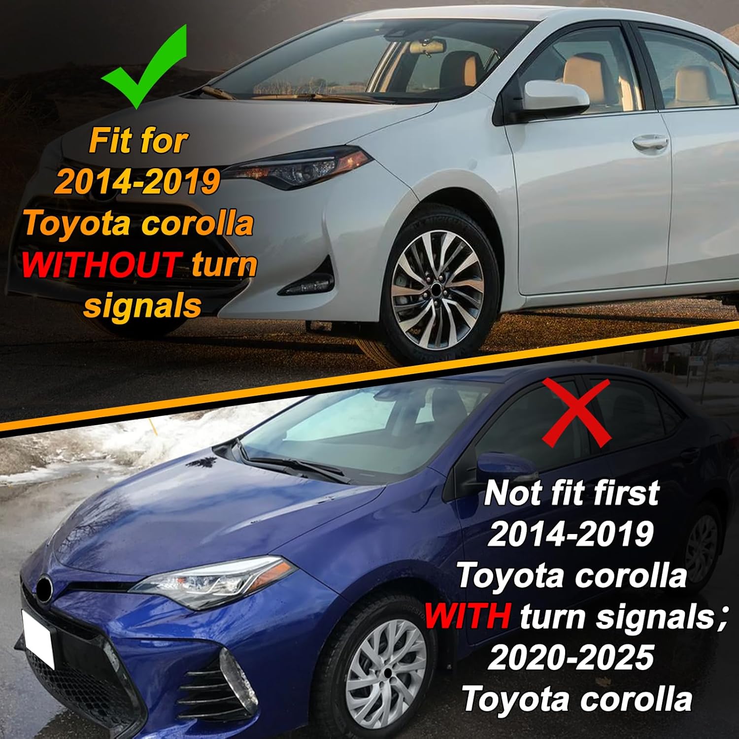 Right Passenger Side Door Mirror Assembly Replace for 2014-2019 Toyota Corolla, with Power Glass Adjustment, Heated Mirror Glass, Manual Folding (Right, 5 Pins)