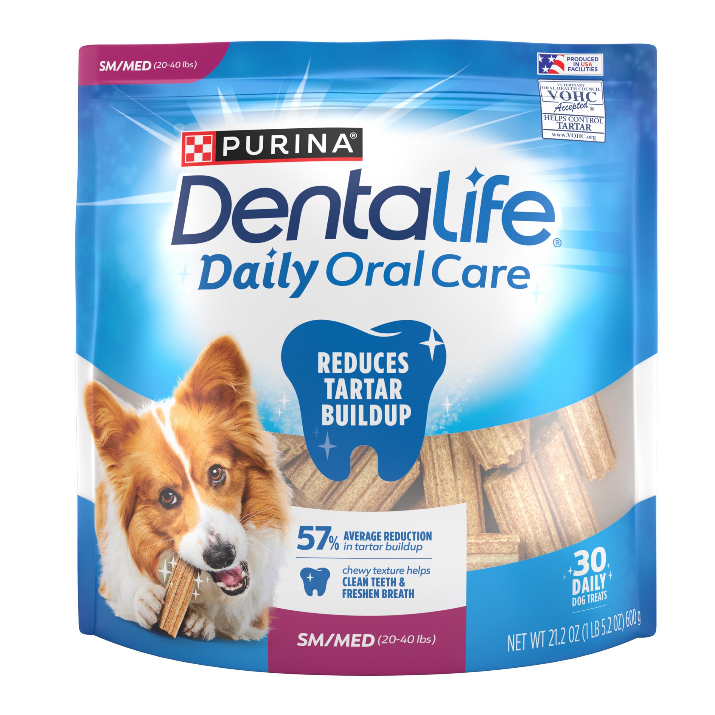 Purina DentaLife Daily Oral Care Dog Dental Chews for Small and Medium Breed Dogs - 30 ct.