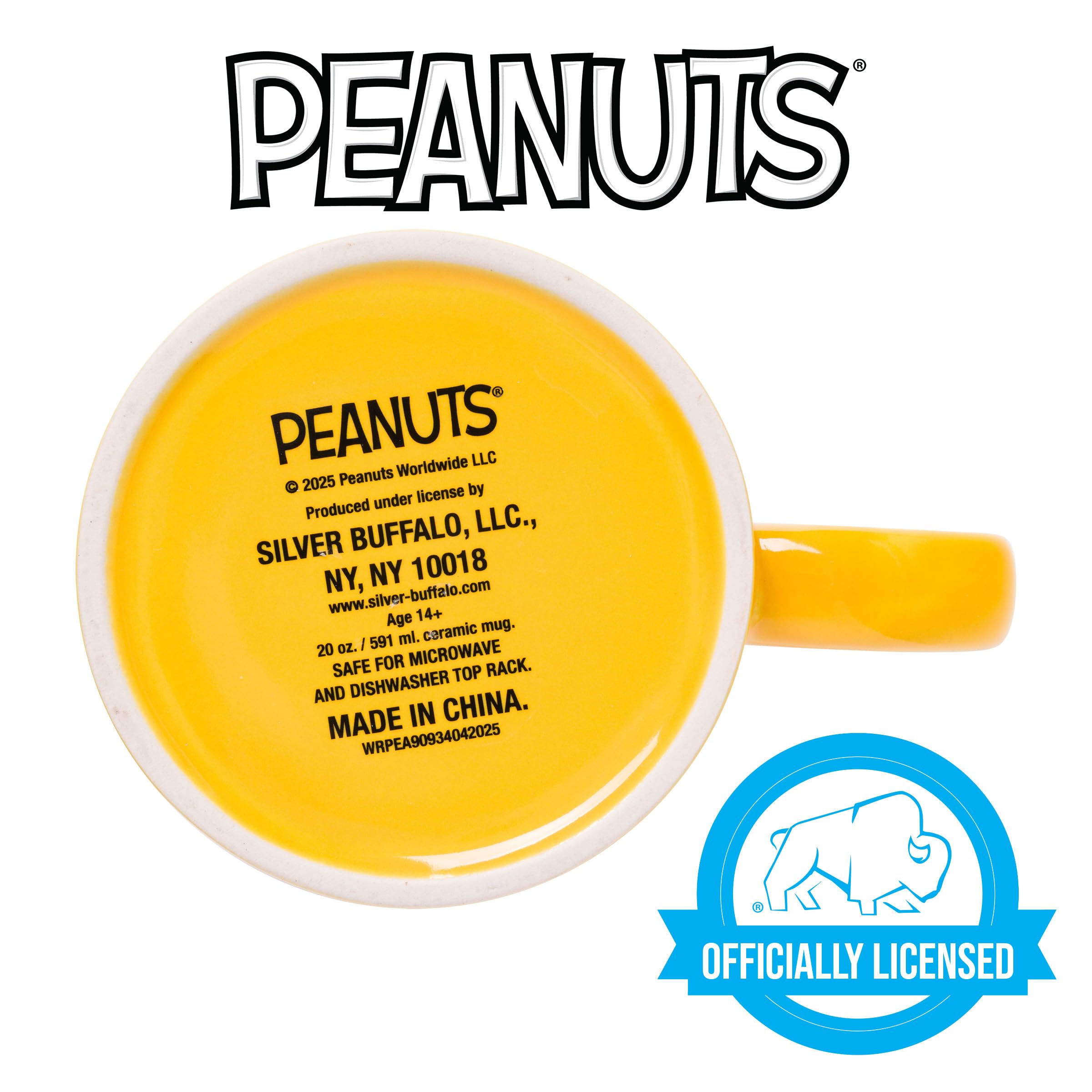 Silver Buffalo Peanuts Halloween Snoopy Trick or Treat, Keramikbecher, 567 g | Spinnennetze, 0,59 Liter
