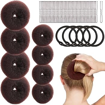 Amazon.co.jp: 53x ドーナツお​​団子ヘアツール、お団子ヘア