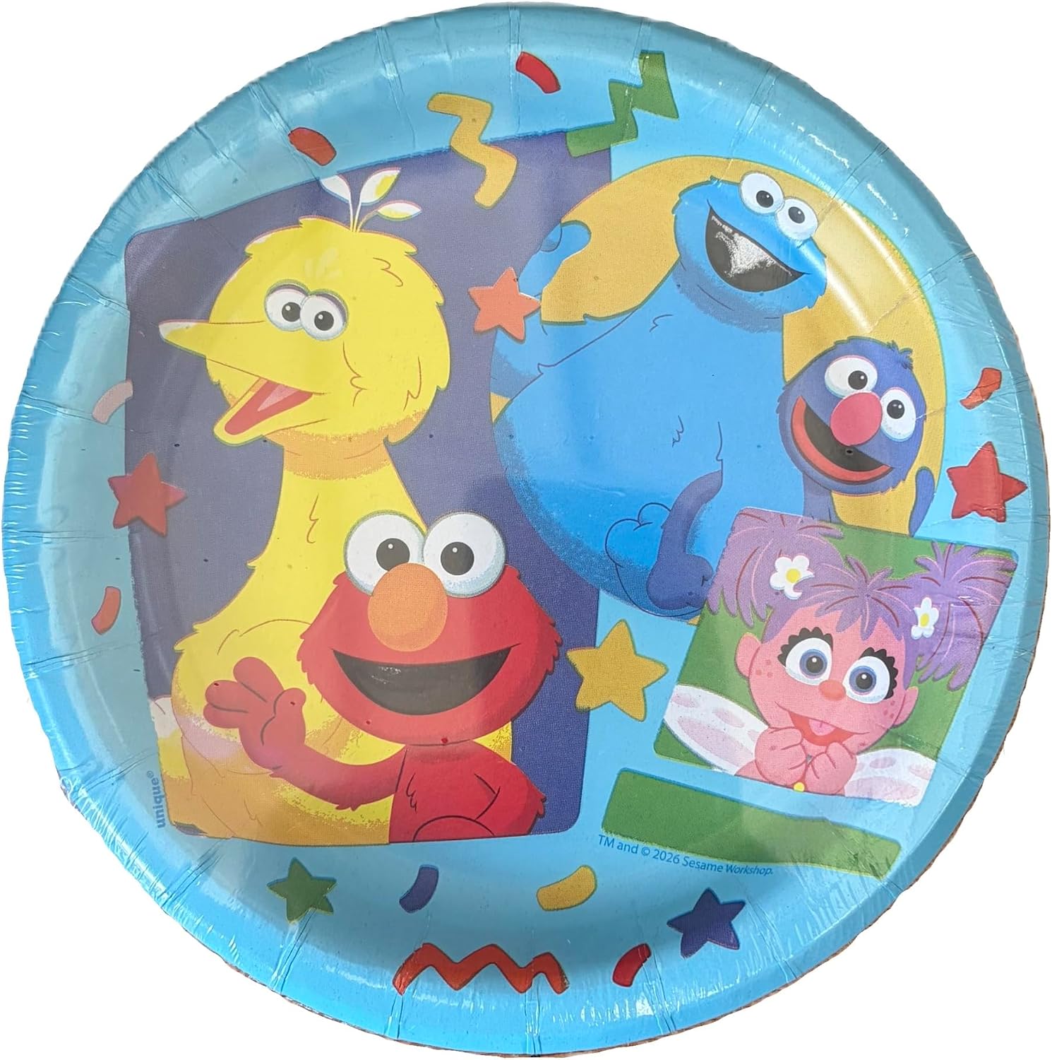 Unique Sesame Street Party Supplies includes 32 Paper Plates and 32 Napkins image 2