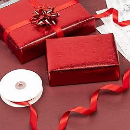 WRAPAHOLIC Wrapping Paper Roll - Mini Roll - 17 Inch x 16.5 Feet - Sparkle Red for Birthday, Holiday, Wedding, Baby Shower