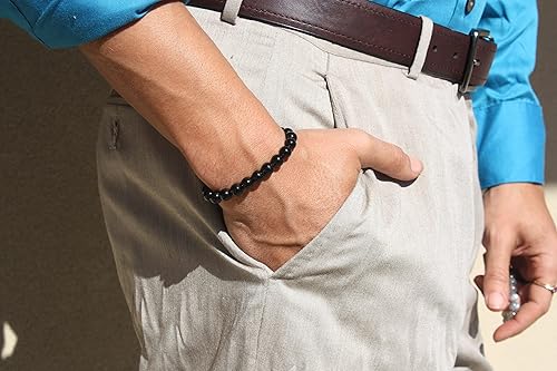 Pulsera de cuarzo rosa, cristal curativo de 0.315 in para el amor, unisex