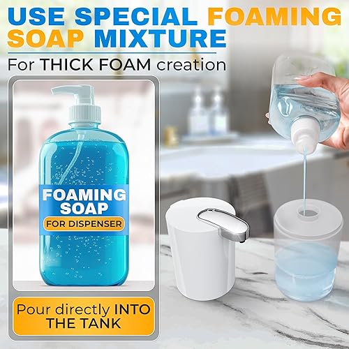 Miniatura 5 de Automatic Soap Dispenser Touchless - 13.5 Oz Automatic Hand Soap Dispenser, 4-Level Adjustable Foaming, Rechargeable and Long-Lasting, Good for