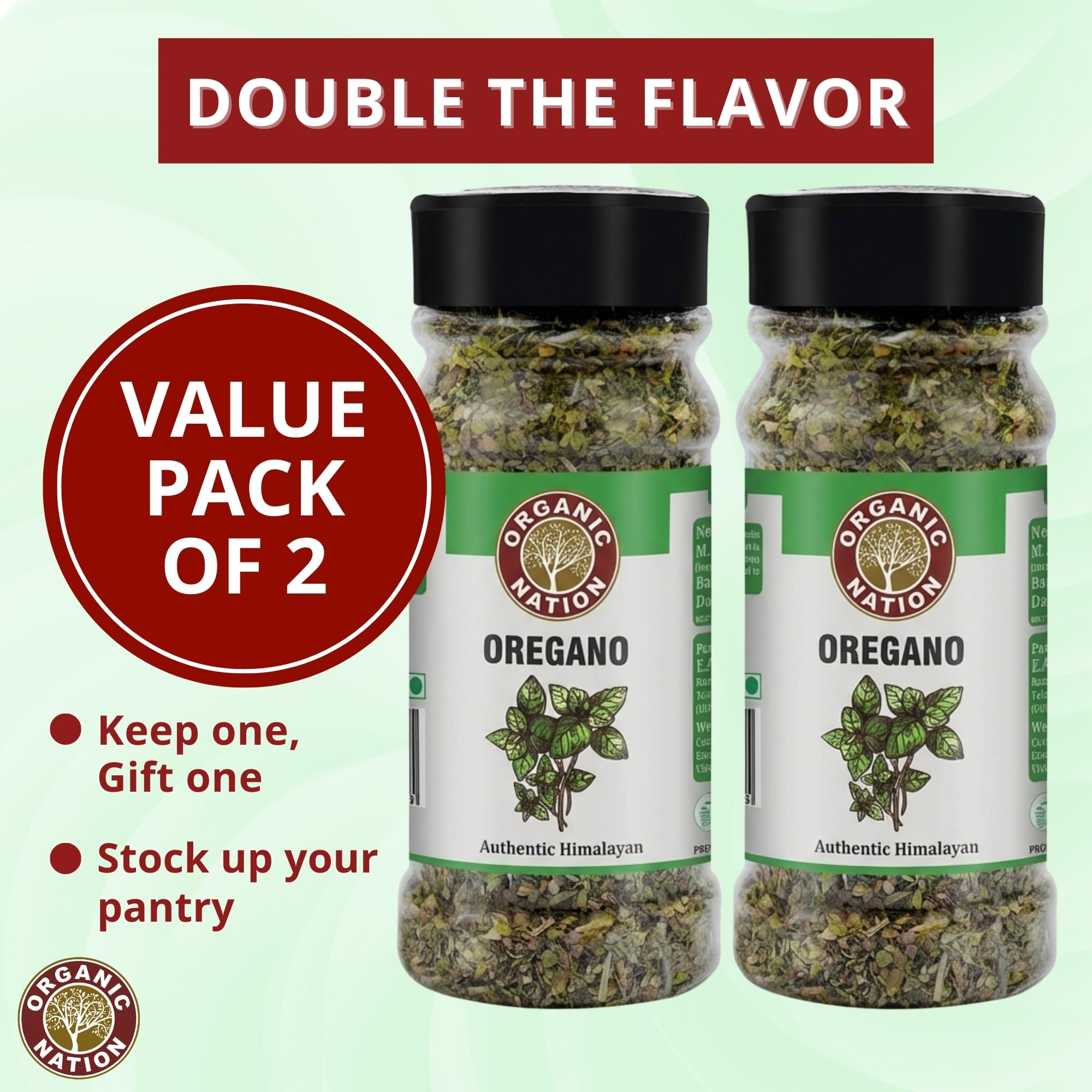 Organic Nation Oregano 50g (pack of 2) | Dried Oregano Leaves | Natural & Aromatic Herb | Perfect for Pizza, Pasta, Salads 3