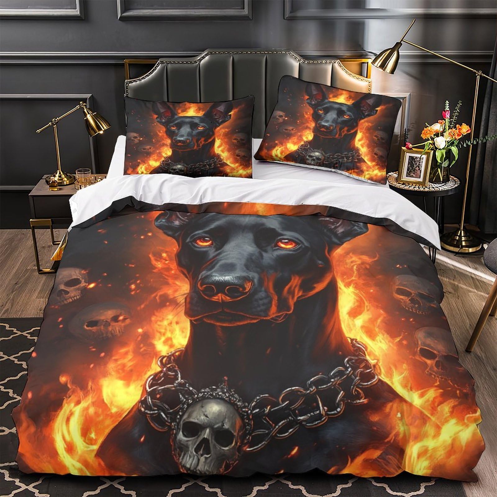 Parure de couette horreur fantastique pour une chambre style gothique