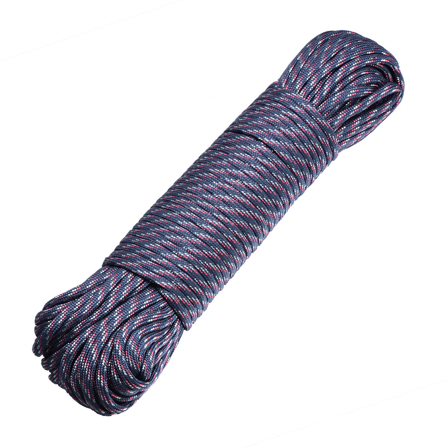 DonDon Cuerda de 30 Metros de Nylon Cuerda de Paracord Cuerda de Supervivencia para Actividades al Aire Libre, para Camping y para Manualidades 4 mm – 7 filamentos Verde Oscuro Camouflage — view 8