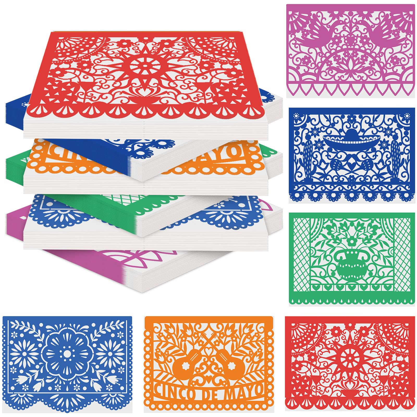 Photo 1 of AmazingSpark Mexican Fiesta Wax Paper Sheets (360 Pcs)
