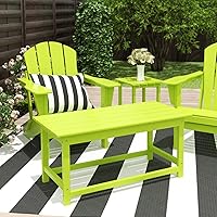 Vista 57 de Costaelm Mesas Laterales Cuadradas para Exteriores, Mesas de Patio Adirondack para Exteriores, Mesa Lateral de Patio de HDPE Resistente a