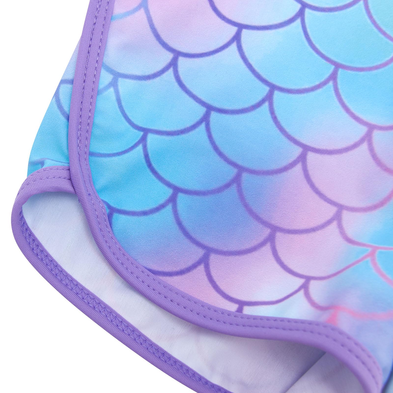 ALISISTER Traje de baño para niñas Traje de baño de Dos Piezas de Manga Larga para niños Conjunto de natación con protección UPF50 para niñas Traje de baño para niños de 4 a 10 años