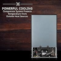 Vista 8 de Ivation Refrigerador de vino con compresor de 24 botellas con cerradura Gran bodega independiente para vino tinto, blanco, champán o espumoso