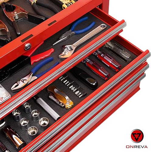 Miniatura 8 de ONREVA Forro de caja de herramientas, forro profesional para cajones de 24 pulgadas de ancho x 24 pies de largo, rollo de forro de pecho de