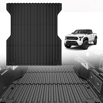 TripleAliners Truck Mat Compatible with 2024 2025 2026 Toyota Tacoma 5FT/5Bed Accessories, Truck Bed Mat Heavy Duty Custom Fit All Weather Protection TPE Pickup Liner