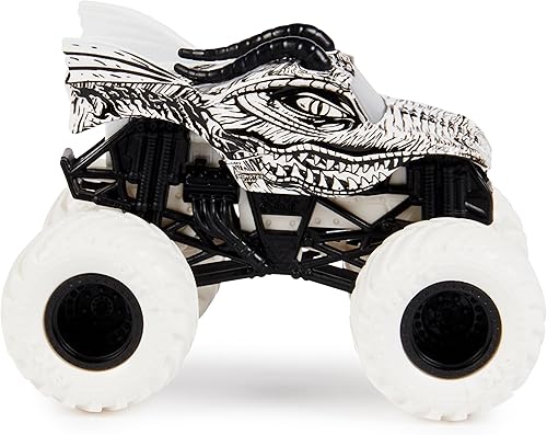 Miniatura 4 de Monster Jam, Camiones monstruo fundidos a presión oficiales Dragon Vs. Yeti, escala 164, juguetes para niños de 3 años en adelante