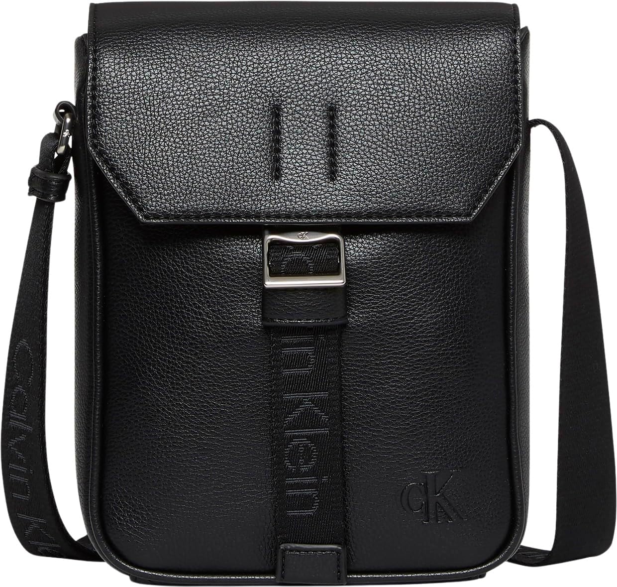 Calvin Klein Cargo Flap Reporter Erkek Çanta, Siyah, Tek Beden