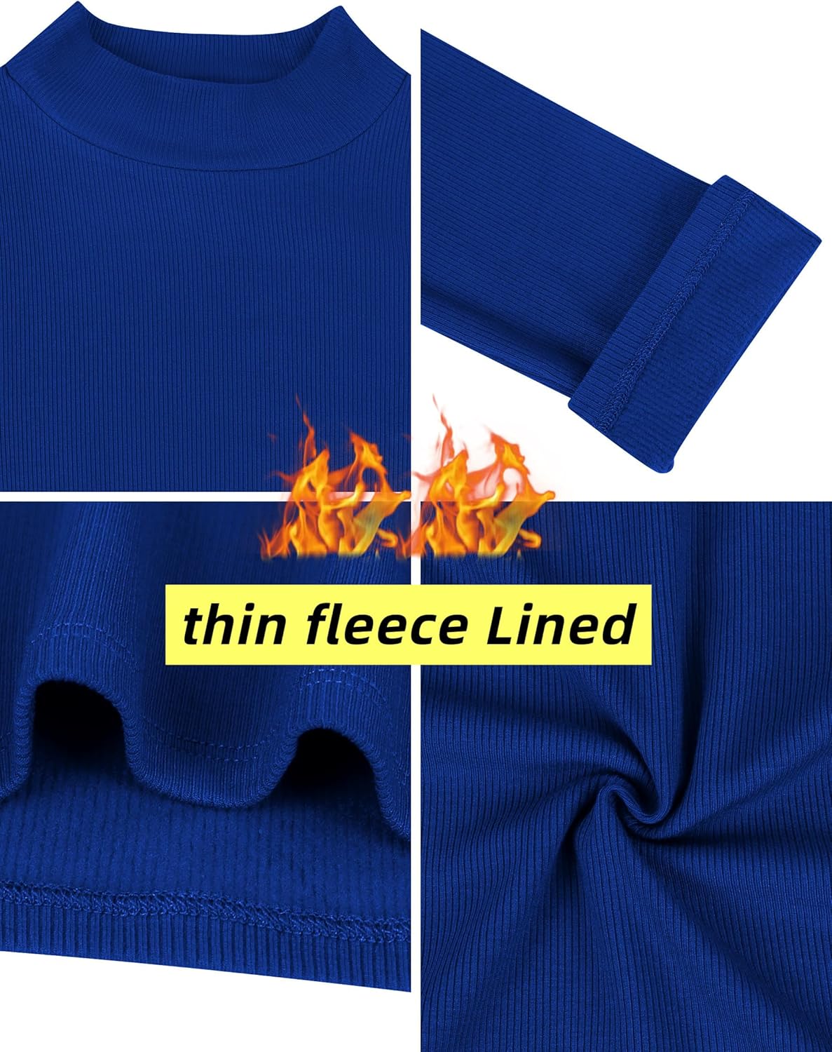 Laughido Women's Mock Neck Bodycon Dress 2025 Long Sleeve Ribbed Knit Basic T Shirt Short Dresses - Image 6