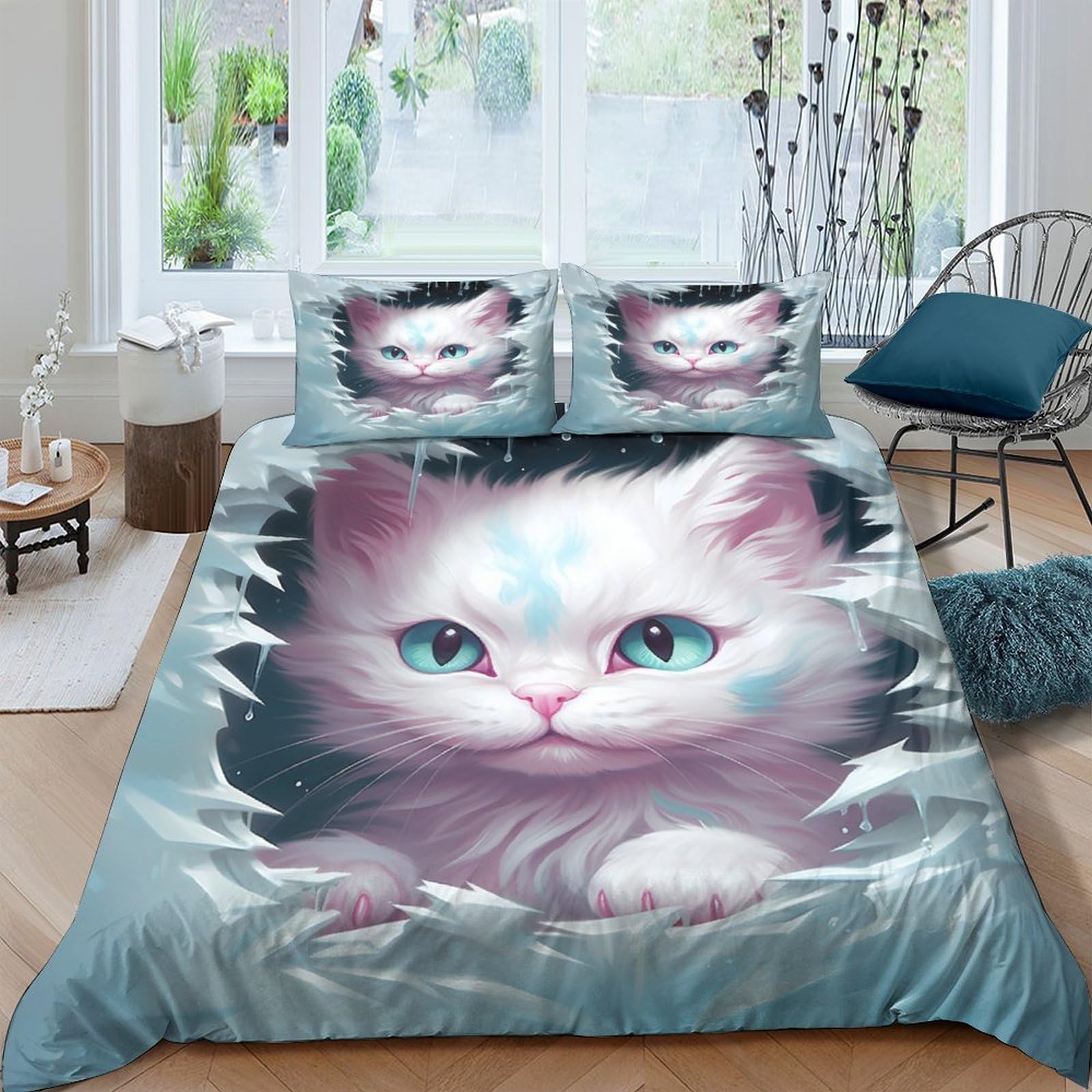 Ctjqhvkz Style-3 3D Printed Microfiber Fitted Sheet With Galaxy Starry Sky Pattern For Bed Protection, Anti-Slip, Easy Care, Bedroom Decor For All Ages Single（135X200cm）