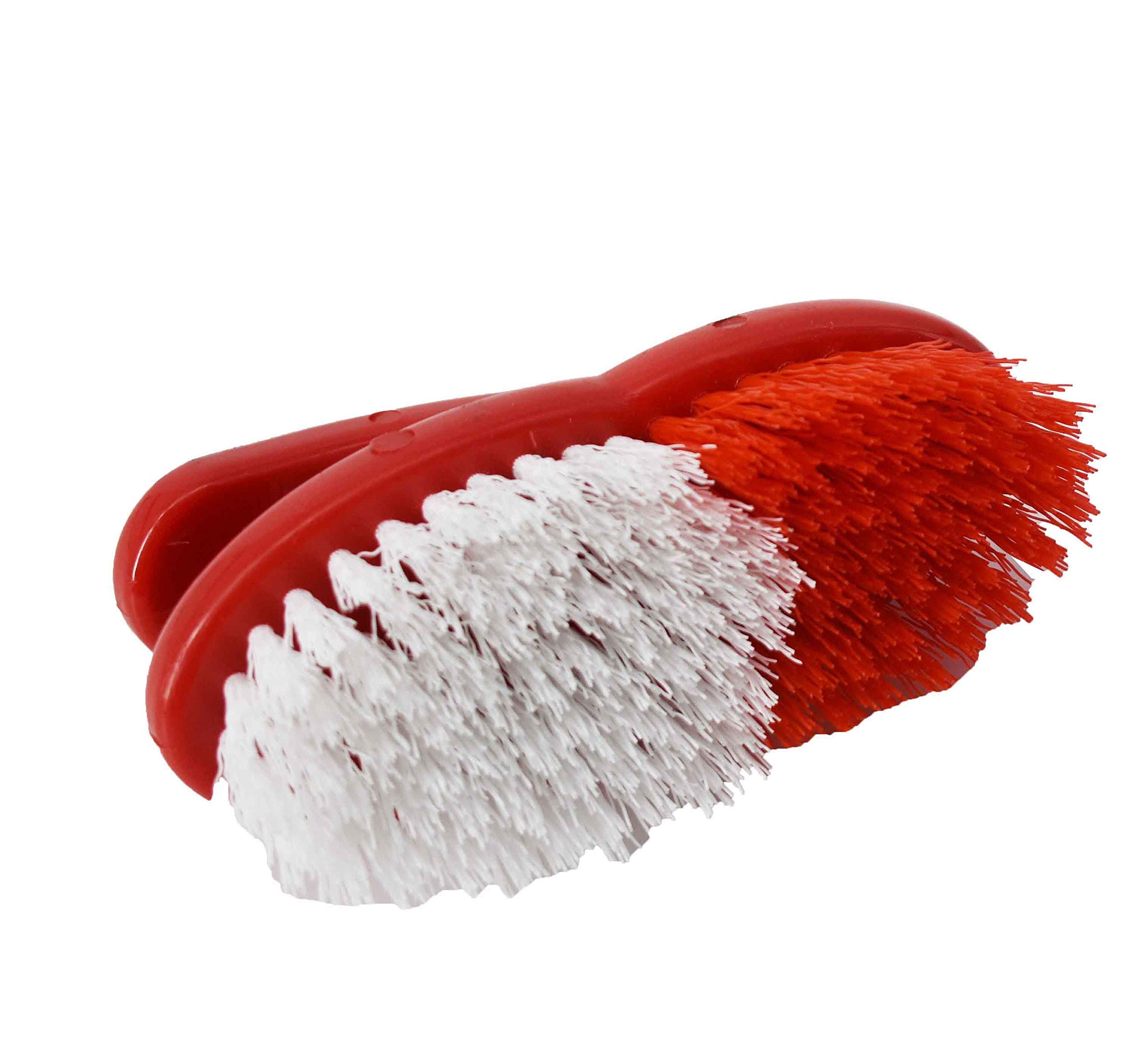 Uniware Zeplin Cleaning Brush w/Handle for Home and Office, 5x3 Inch, Made in Turkey (Red)