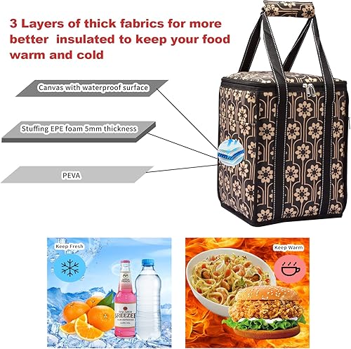 Miniatura 3 de Insulated Wine Cooler Tote Soft Thermal Cooler Bag for Dinner, Party, Picnic, Beach, Office Work,Grocery Shopping,Travel, Great Gift for Women, Men