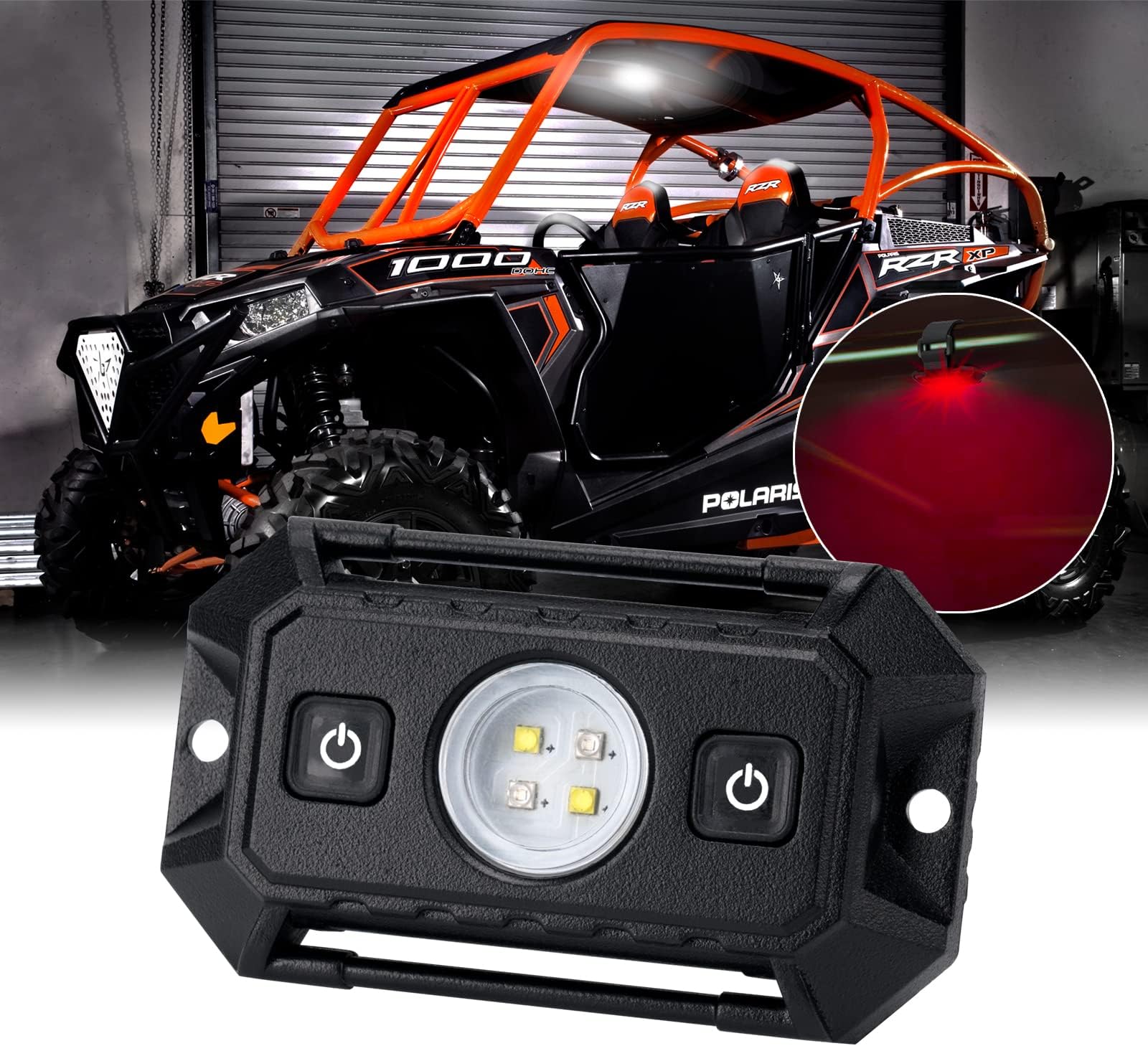 LZHOU TECH UTV Dome Light W/Switch LED Interior Light Utility Roll Bar Cage Light Reading Light LED Rock Light for ATV UTV RZR Truck 4x4 Ranger Offroad-White/Red