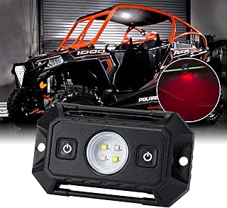 UTV Dome Light W/Switch LED Interior Light Utility Roll Bar Cage Light Reading Light LED Rock Light for ATV UTV RZR Truck 4x4 Ranger Offroad-White/Red