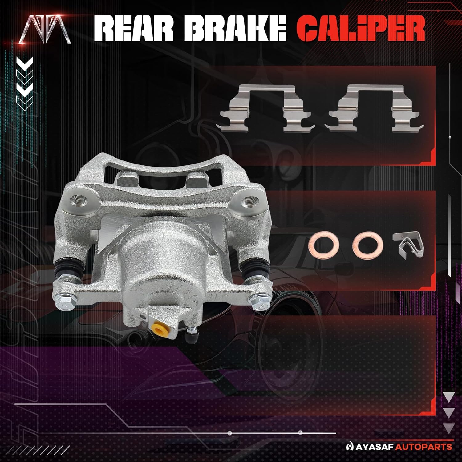 MAYASAF 19B2048 Front Driver Side Brake Caliper for Toyota 1998-2002 Corolla, 1998-2002 for Chevy Prizm, Front Disc Caliper Assembly (Front Left)