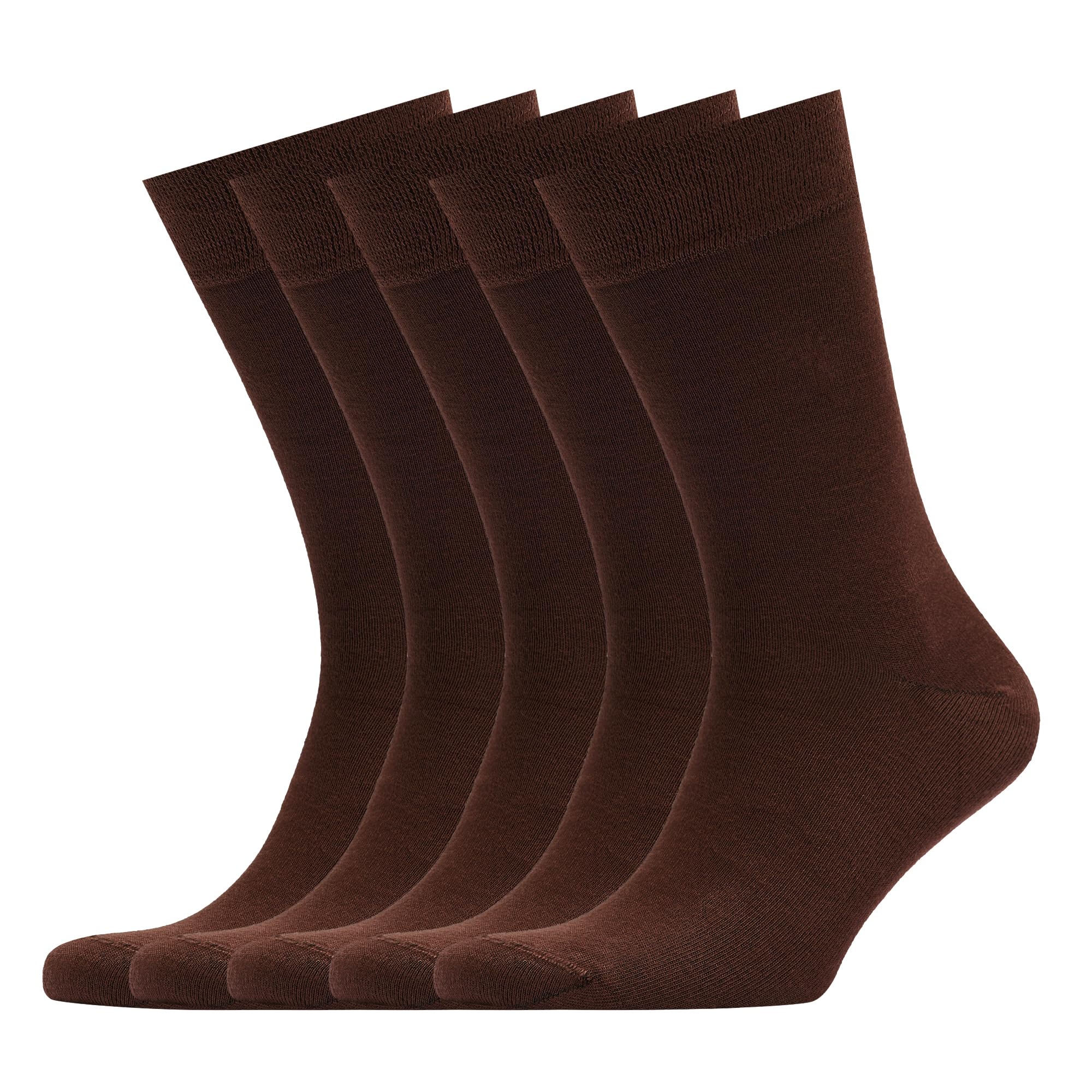 VRD Men's Dress Socks Bamboo Rayon, 5-Pack Crew Socks, Multiple Colors and Designs, Shoe Size 8-13, Gift Box