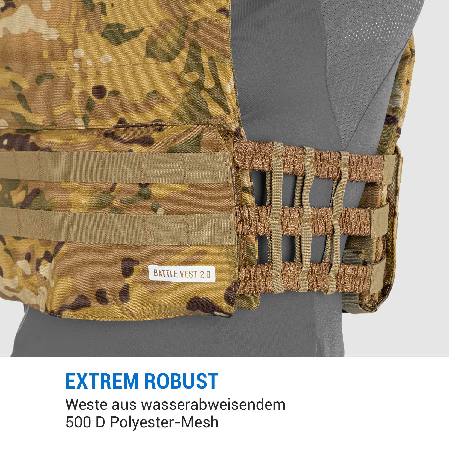 Capital Sports Battlevest 2.0 Gewichtsweste - Weight Vest mit hohem Komfort, Trainingsweste mit optimaler Polsterung, mit 8,0 kg oder 13,2 kg, in camo, blau, schwarz oder olivgrün