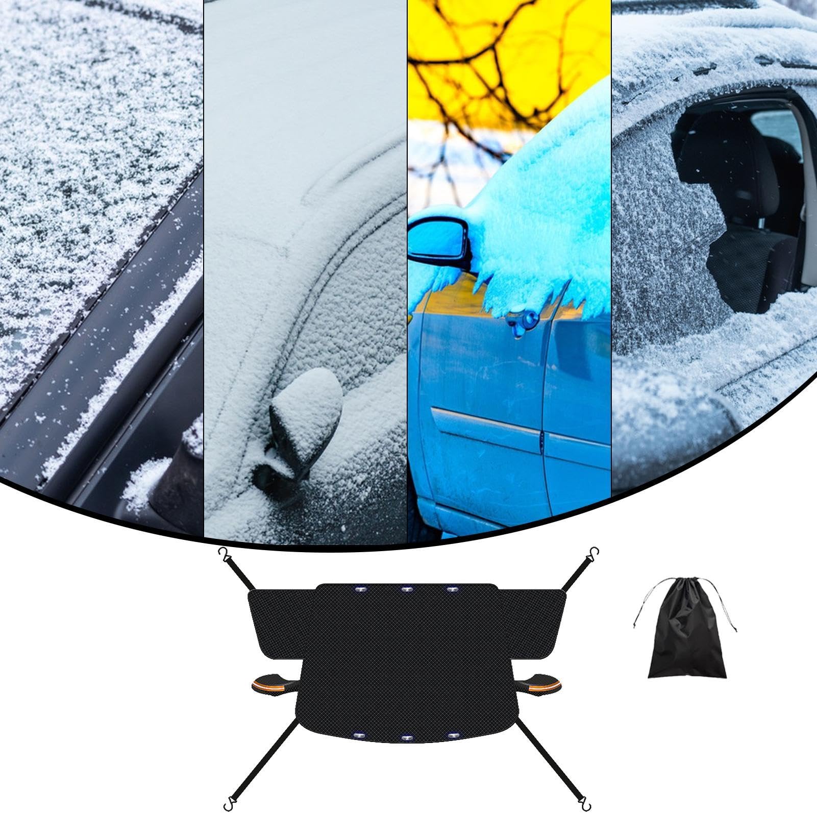 Windschutzscheibenabdeckungen für den Winter, Windschutzscheibenabdeckung für und Schnee, Frostschutz, wetterfeste Windschutzscheibenabdeckung, CO-Abdeckungen