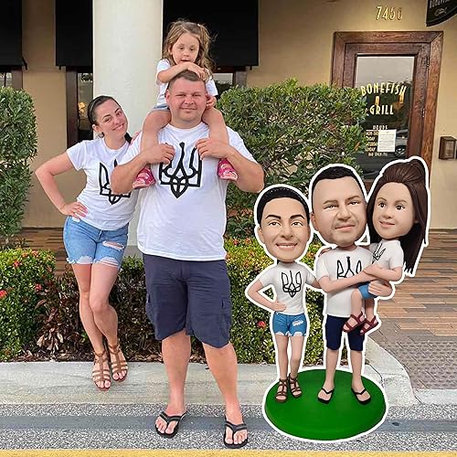 Miniatura 9 de Mydedor - Figura de cabeza de bobble personalizada, regalo de cumpleaños para la familia, figuras de cabeza de bobble hechas a mano, regalo