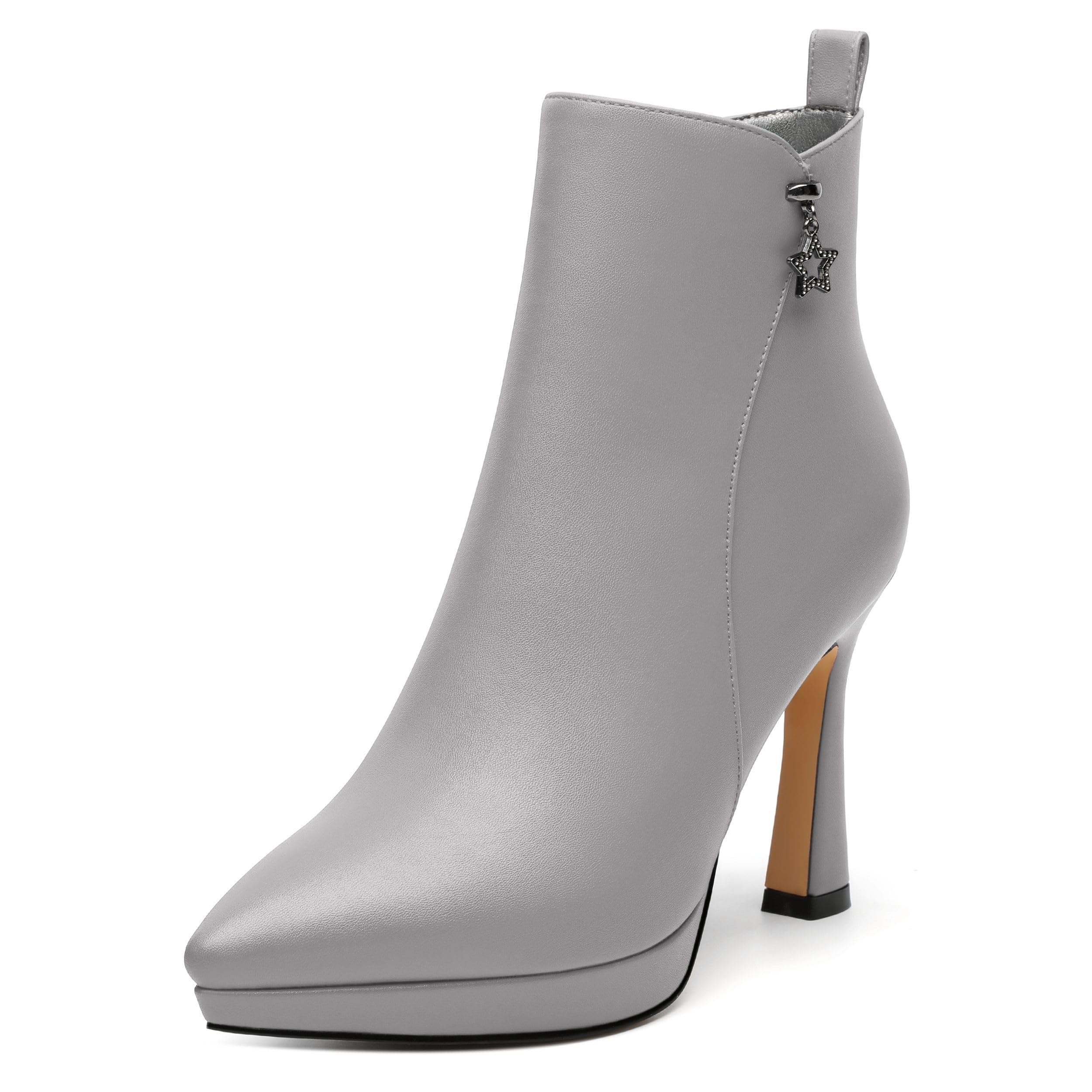 Womens ankle boots high heels thick soled shoes pointed and sexy winter boots 4 In Stiletto High Heel