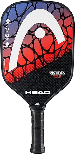 Miniatura 2 de HEAD Radical Tour Classic - Paquete de 2 paletas de grafito con bolsa de cordón Tour Team, paquete de 3 pelotas Penn Outdoor Pickleballs