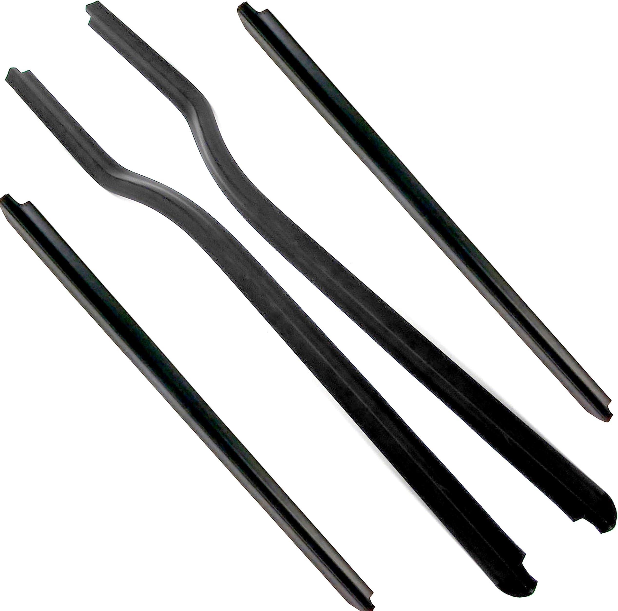 APDTY 141600 Window Dew Wipe Weatherstrip Seal Set Front & Rear, Left & Right