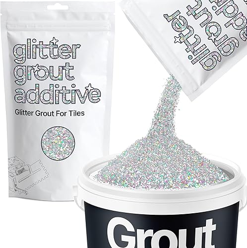 Hemway Glitter Grout Tile Additive - Aditivo de lechada con purpurina para azulejos, 100 g/ 3.53 onzas, para azulejos de baño o cocina