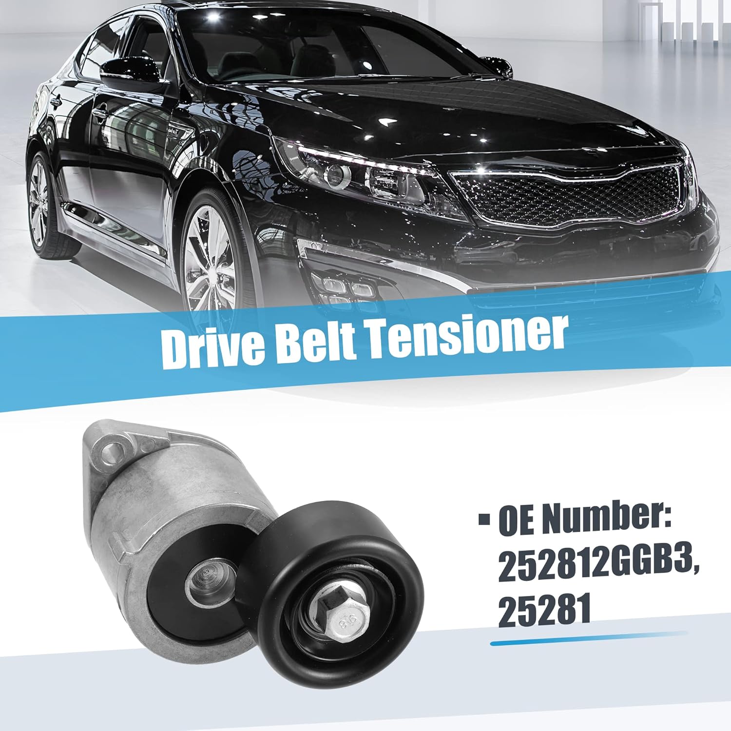 X AUTOHAUX Belt Tensioner Pulley Assembly 252812GGB3 for Kia Optima 2016-2020 for Kia Sorento 2016-2020 Serpentine Tensioner