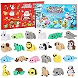 Advent Calendar 2025 Mini 3D Printed Animals Set, 24 Days Christmas Countdown Calendar, 3D Printed Animal Articulated Flexible Fidget Toy, Cute Tiny Animals for Boys Girls Christmas Party Favors Gifts