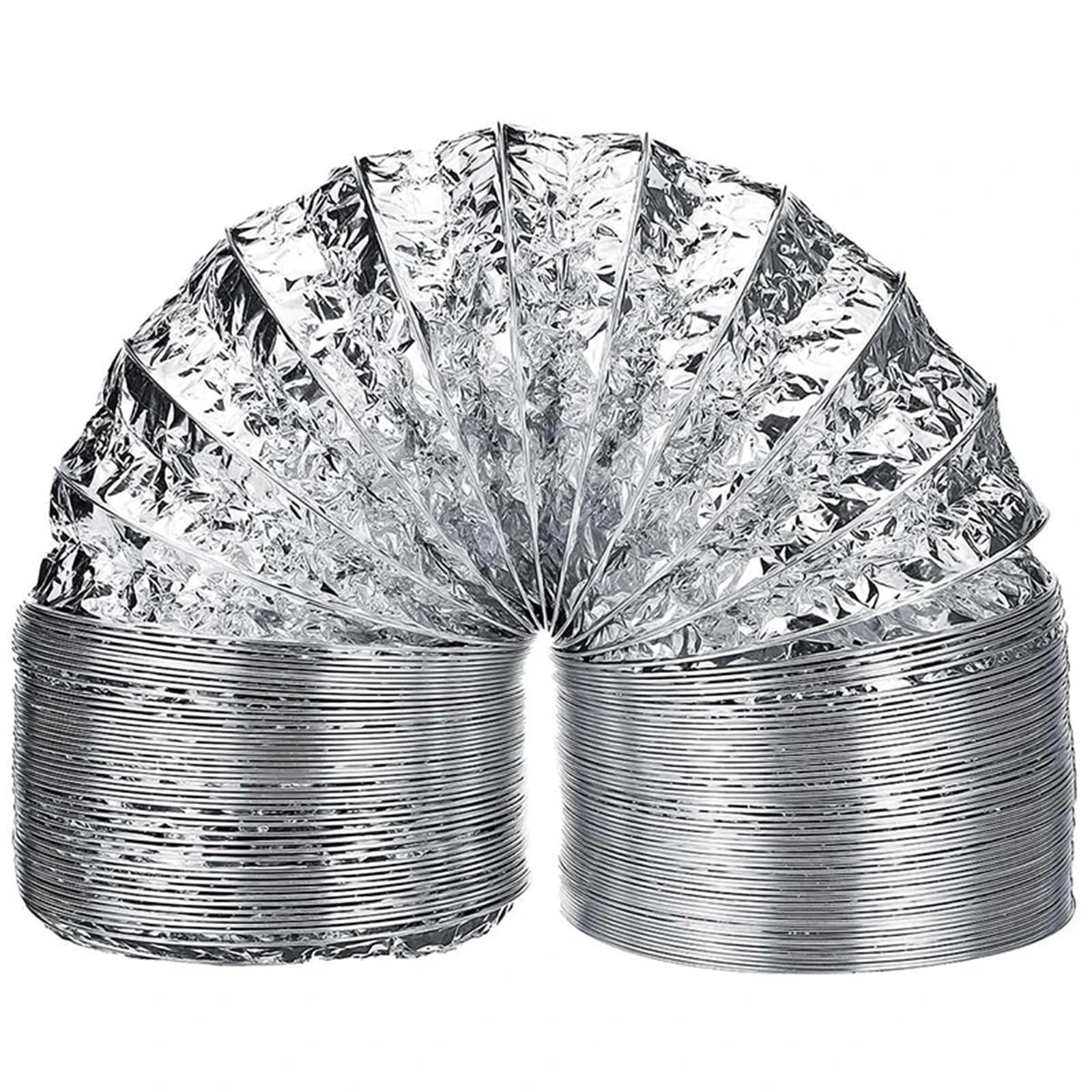 Ducting 4Inch Ventilation Pipe Aluminum Hose Flexible Exhaust 2M for Air Conditioning Kitchen Bathroom Greenhouse