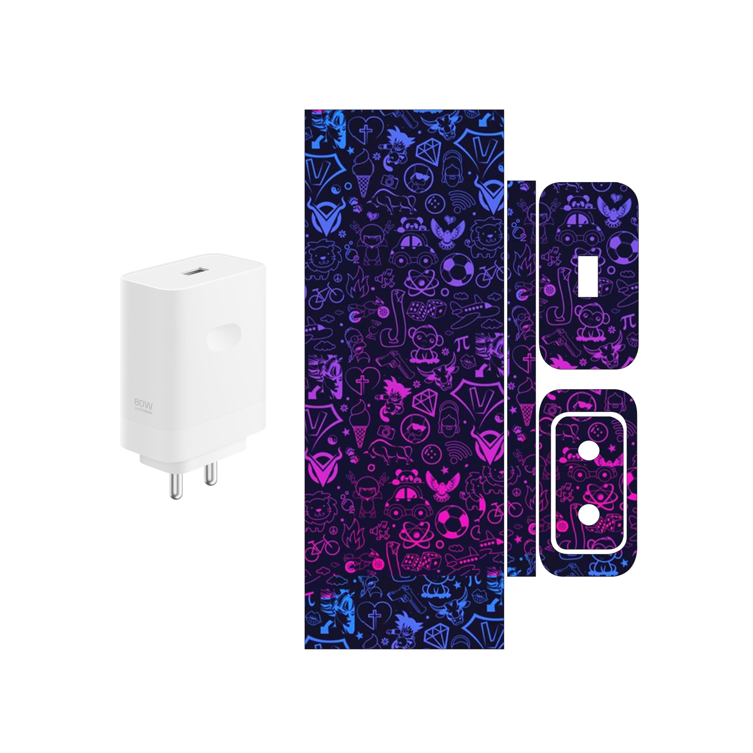 Compatible for Oppo & ONEPLUS SUPERVOOC (80W) - Charger/Adapter Skin Wrap (Design-7) (155)-image-40