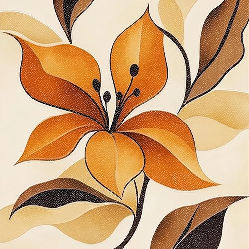 Miniatura 10 de 10PCS 12x12 Pulgadas Azulejos de Piso Autoadhesivos de Despegar y Pegar Retro Abstracto Geométrico, Pegatinas de Vinilo DIY Desmontables para