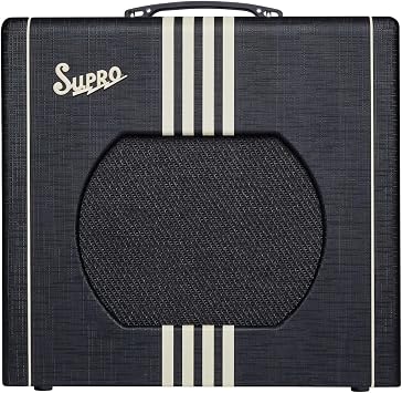 Supro Delta King 12 1x12-inch 15-watt Tube Combo Amp - Black and Cream