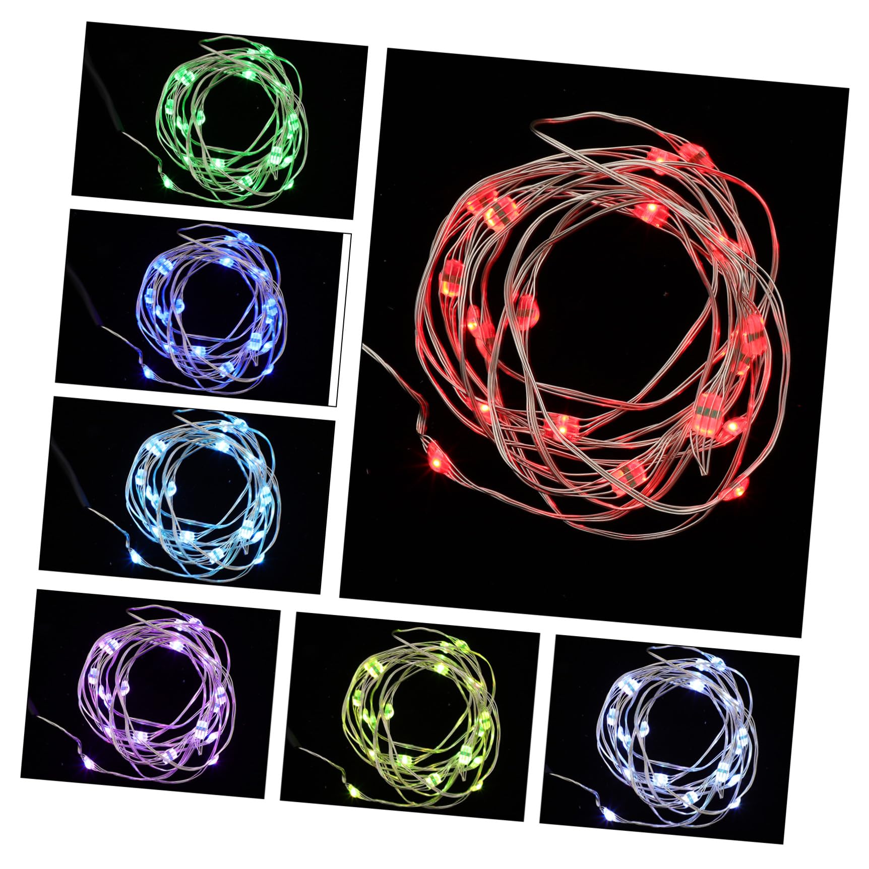 INOOMP 2ensembles Lumière De Roue De Vélo LED Étanche Accessoire De Vélo RGB Lampes Décoratives Rechargeables pour Sécurité pour Adultes