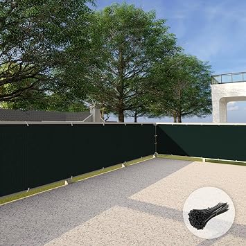Patio 3 x 25 Balcony Privacy Screen Apartment Railing Covers Fence Panels for Outdoor, Temporary Fencing for Porch Deck Backyard Net Mesh with Zip Ties, Green