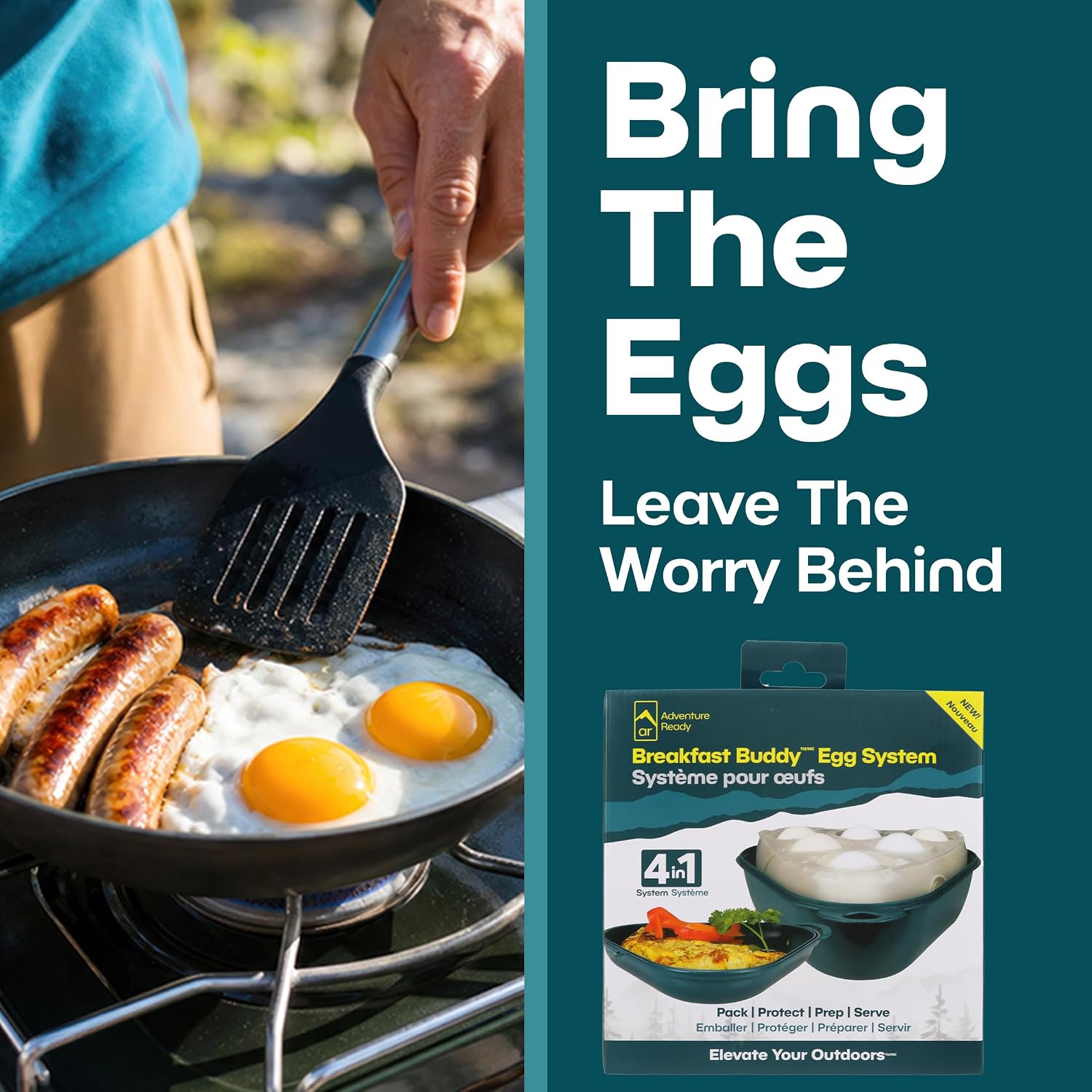 AR Adventure Ready Breakfast Buddy Egg System for Camping & Backpacking