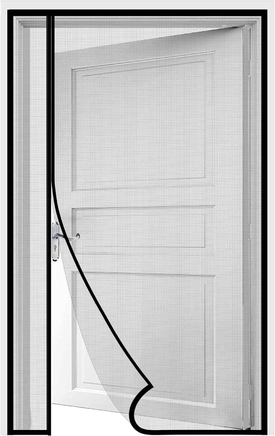 HOMWMPA Screen Door Fit Door Size 48 x 80 Inch, Reversible