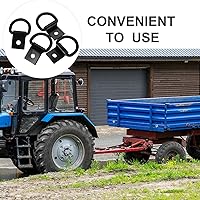 Vista 5 de 4pcs Heavy Duty Trailer D Rings Tie Down Anchors Hooks for Truck Bed Cargo Securing with Mounting Hardware, Utility Trailer Tie Downs for Hitch and