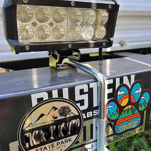 Miniatura 4 de Aopin Perno en U de acero inoxidable de 14 pulgadas de profundidad x 1-12 pulgadas de ancho x 2-14 pulgadas de largo, abrazaderas de antena de acero