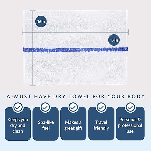 Miniatura 6 de Toallas de limpieza universales, paquete de 60 unidades, 16 x 19 pulgadas, 100 % algodón, totalmente bordadas, grado comercial, tejido de rizo para