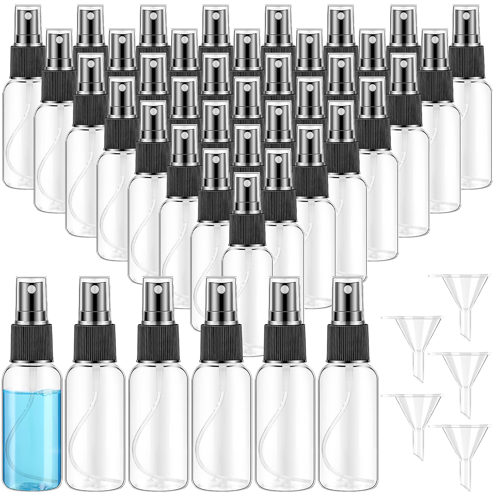 100 Pcs 30ml Small Spray Bottle, Clear Plastic Refillable Perfume Bottles