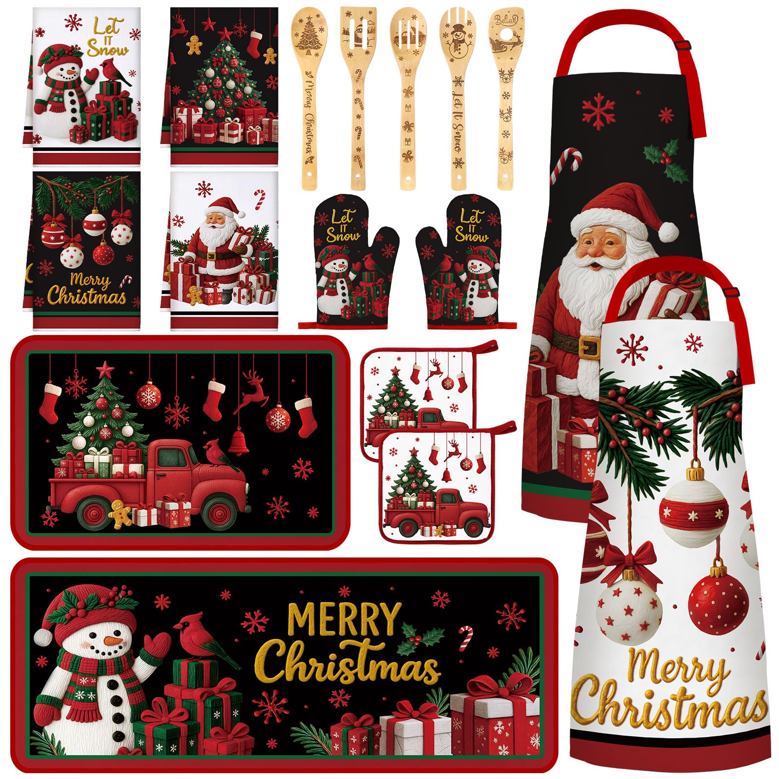 Thanksgiving Kitchen Decor Set - 17 Pcs -21