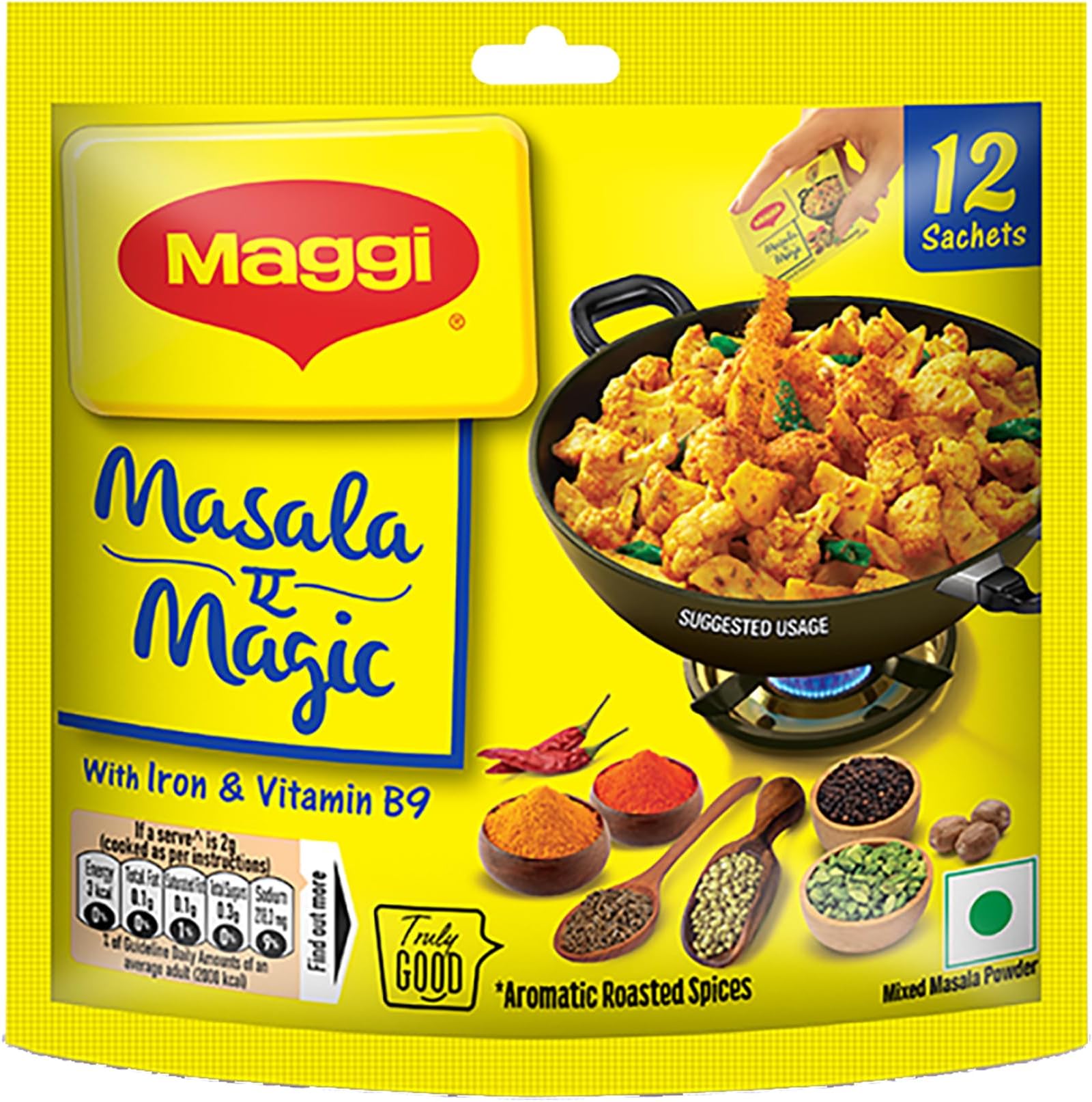 Masala-Ae-Magic Vegetable Masala, All In One Powder | 72 Grams Pouch (6 G x 12 Sachets)